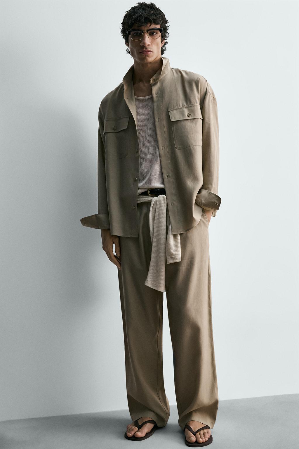 СТРУЯЩИЕСЯ БРЮКИ СО СКЛАДКАМИ