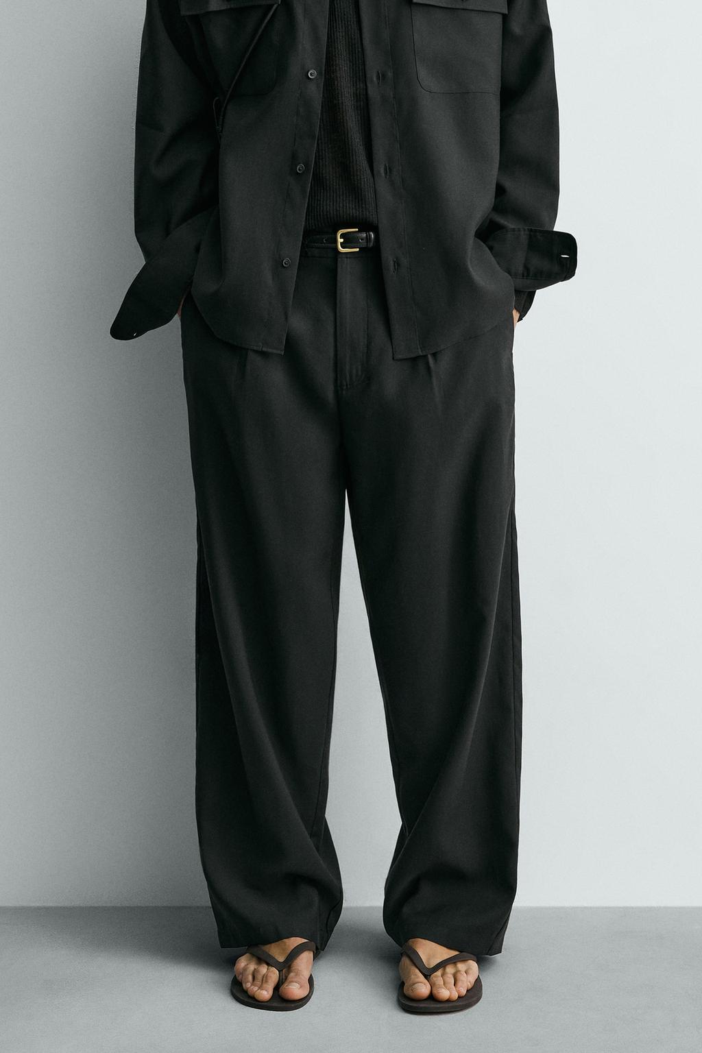 СТРУЯЩИЕСЯ БРЮКИ СО СКЛАДКАМИ