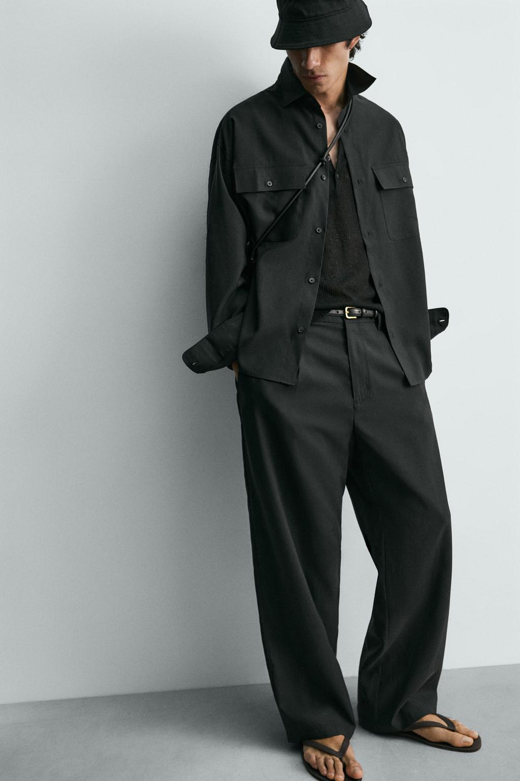 СТРУЯЩИЕСЯ БРЮКИ СО СКЛАДКАМИ