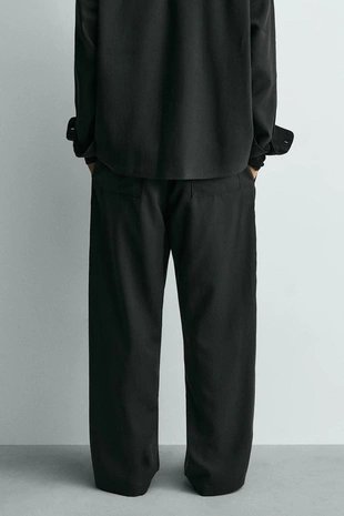 Струящиеся брюки со складками