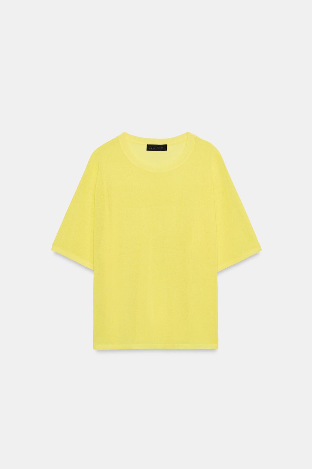 ТОП ИЗ ТОНКОГО ТРИКОТАЖА С КОРОТКИМИ РУКАВАМИ