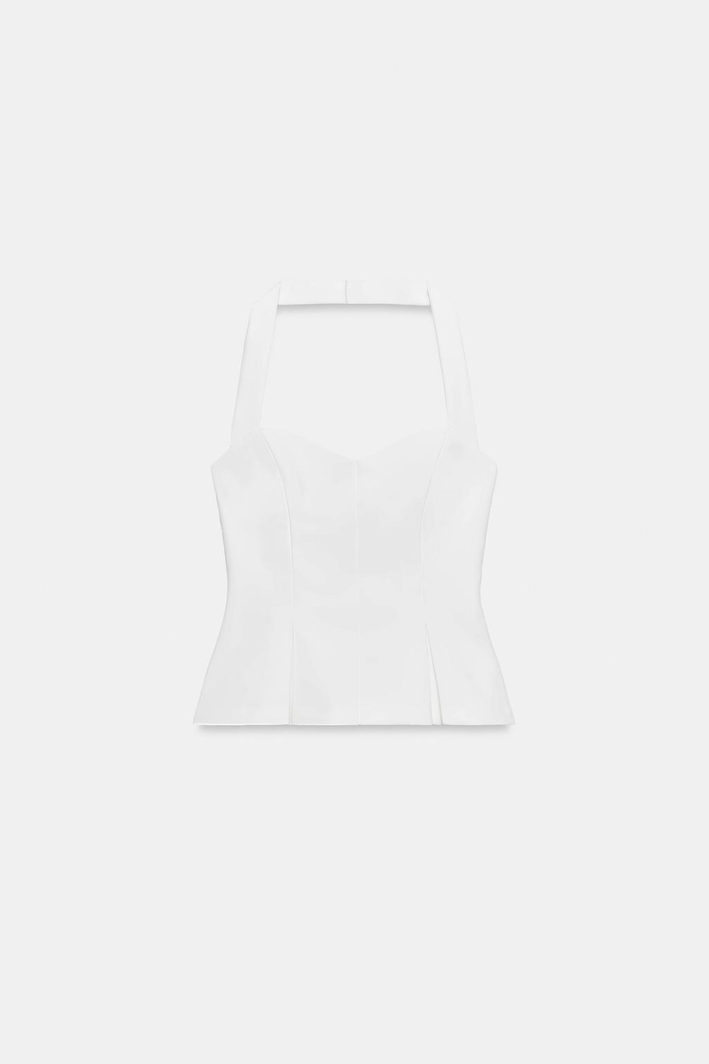 ТОП С ГОРЛОВИНОЙ ХАЛТЕР СО СКЛАДКАМИ