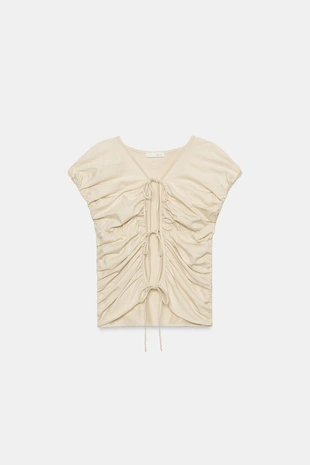 Топ с завязками и сборками- Заказать в России
