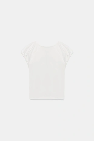 Топ с завязками и драпировкой- Заказать в России