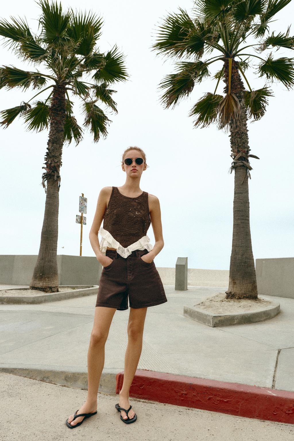 ТОП ИЗ КРУЖЕВА КРОШЕ С КОНТРАСТНЫМИ ДЕТАЛЯМИ