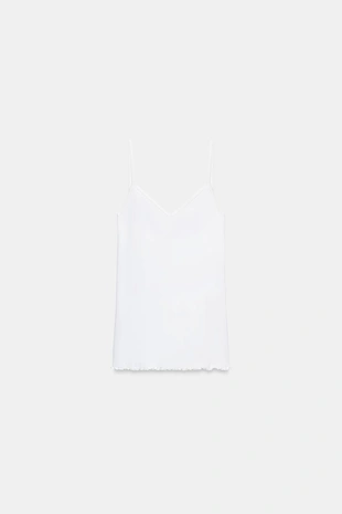 Хлопковый топ на бретелях