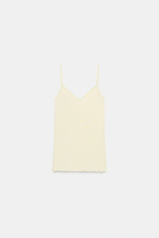 Хлопковая майка на бретелях