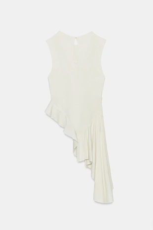 Топ асимметричного кроя со сборками- Заказать в России