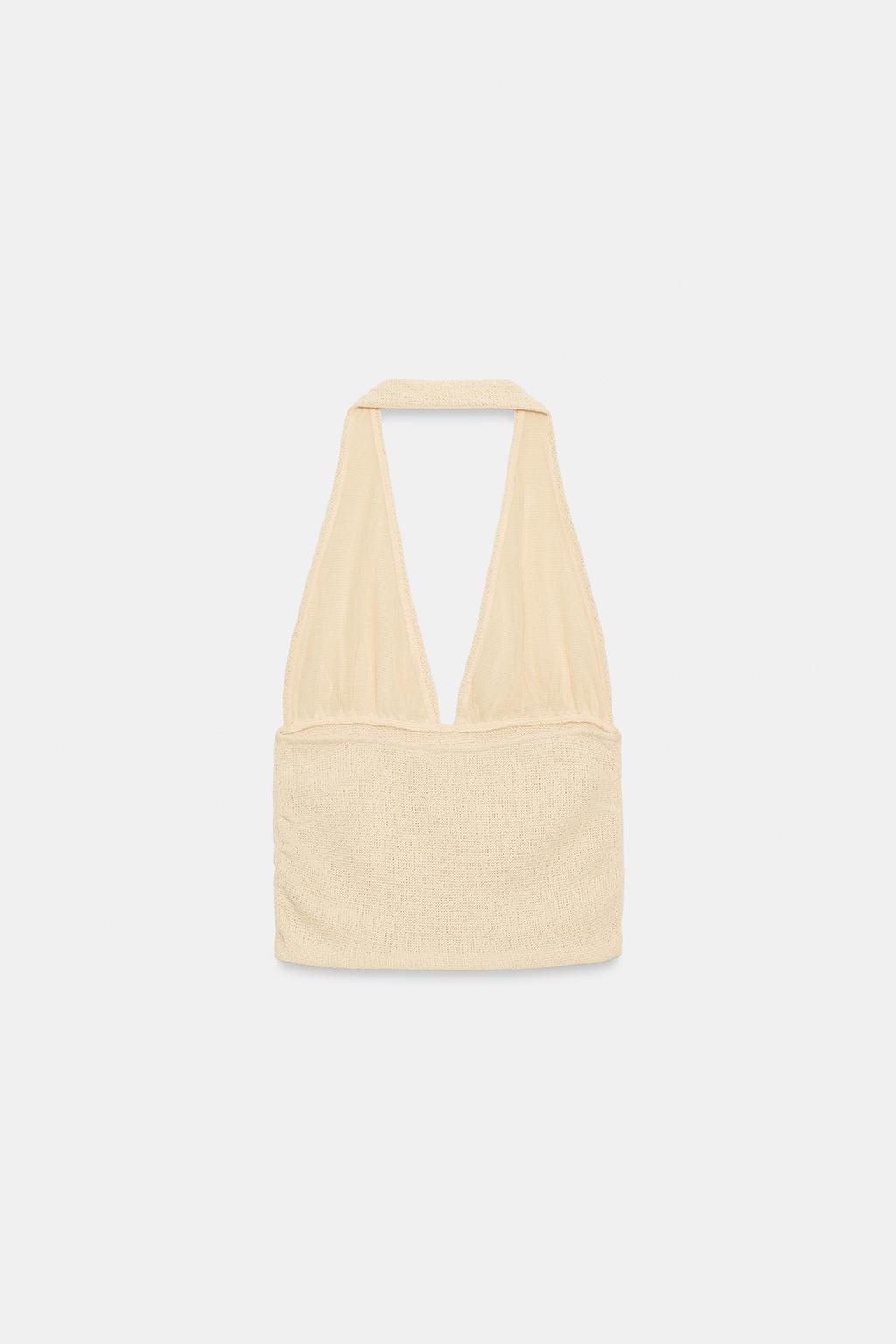 ТОП ИЗ ТКАНИ РУСТИК С БУСИНАМИ