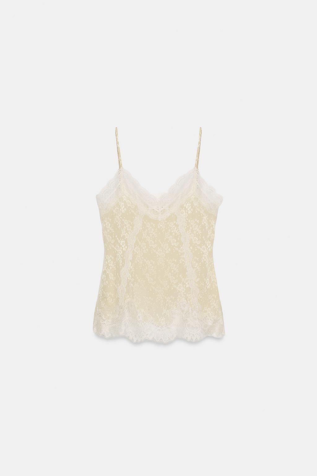 ЖАККАРДОВЫЙ ТОП С КРУЖЕВОМ — ZW COLLECTION