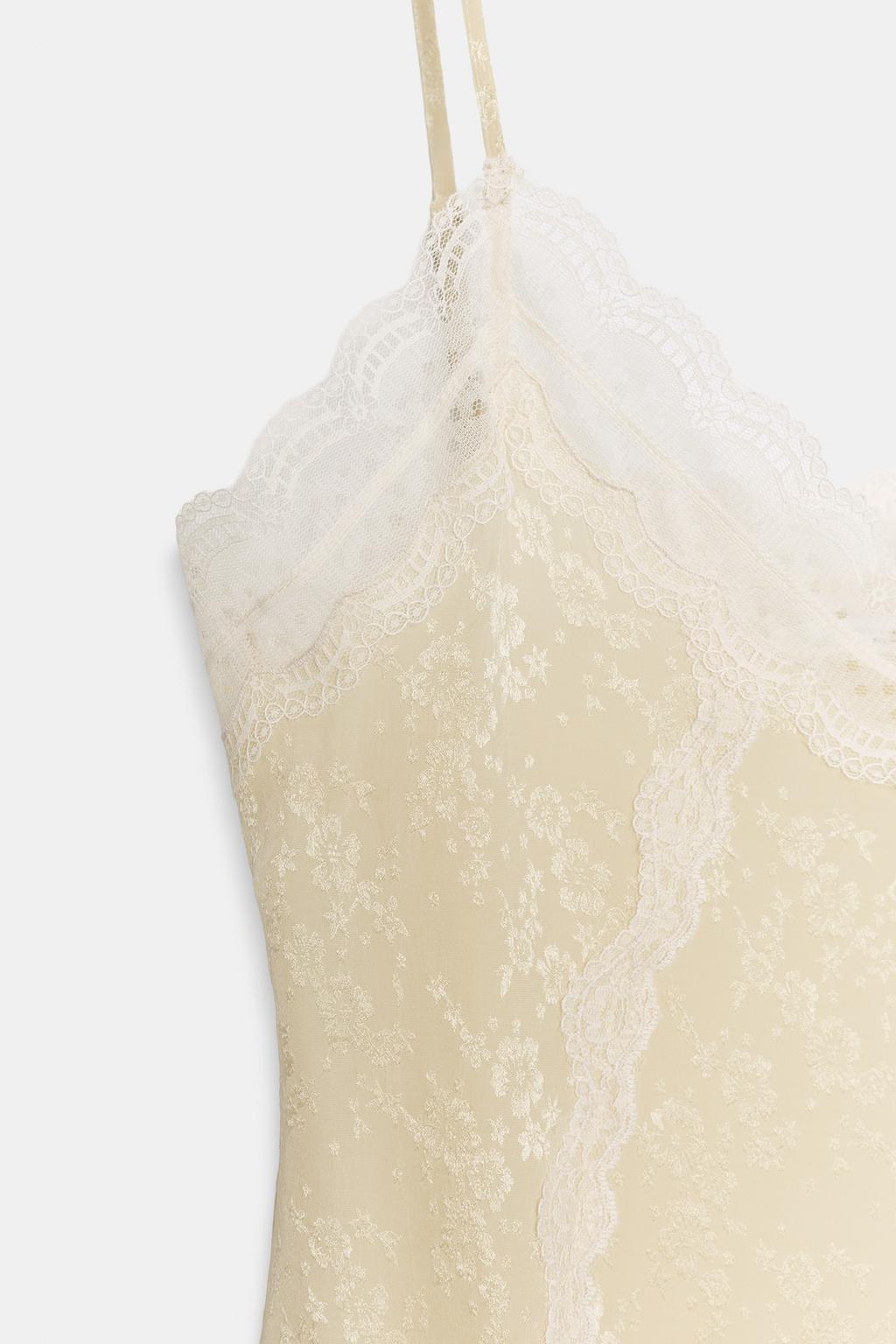 ЖАККАРДОВЫЙ ТОП С КРУЖЕВОМ — ZW COLLECTION
