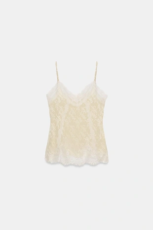 Жаккардовый топ с кружевом — Zw Collection- Заказать в России
