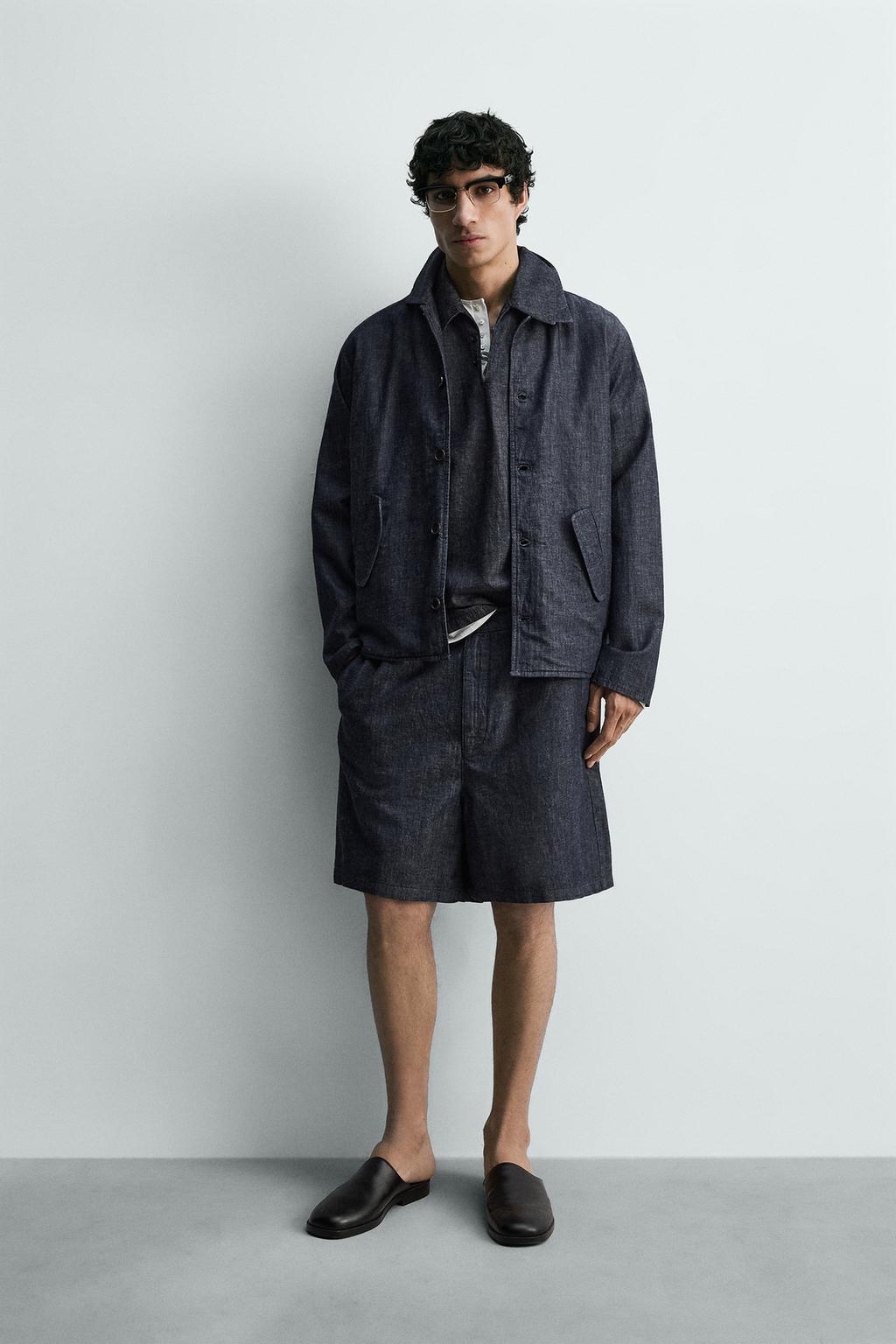 ДЖИНСОВАЯ КУРТКА-РУБАШКА СВОБОДНОГО КРОЯ
