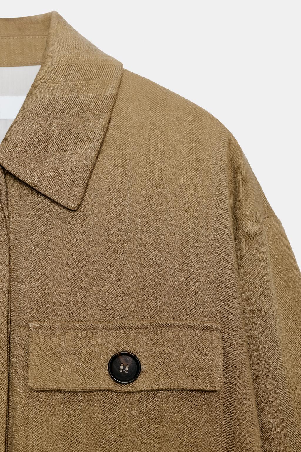 УКОРОЧЕННАЯ КУРТКА С ПОДВЕРНУТЫМИ РУКАВАМИ