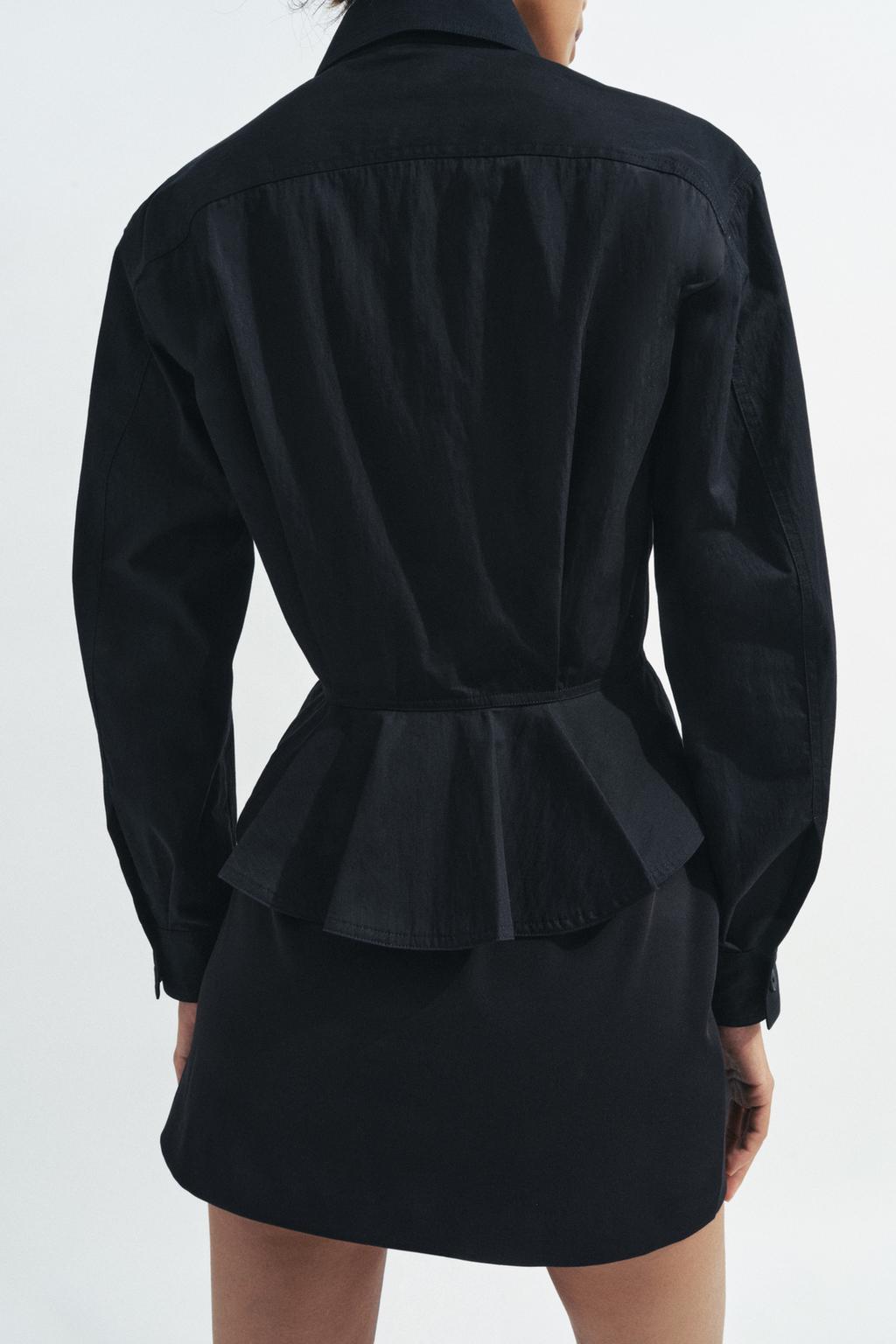 РУБАШКА С БАСКОЙ И ПУГОВИЦАМИ — ZW COLLECTION