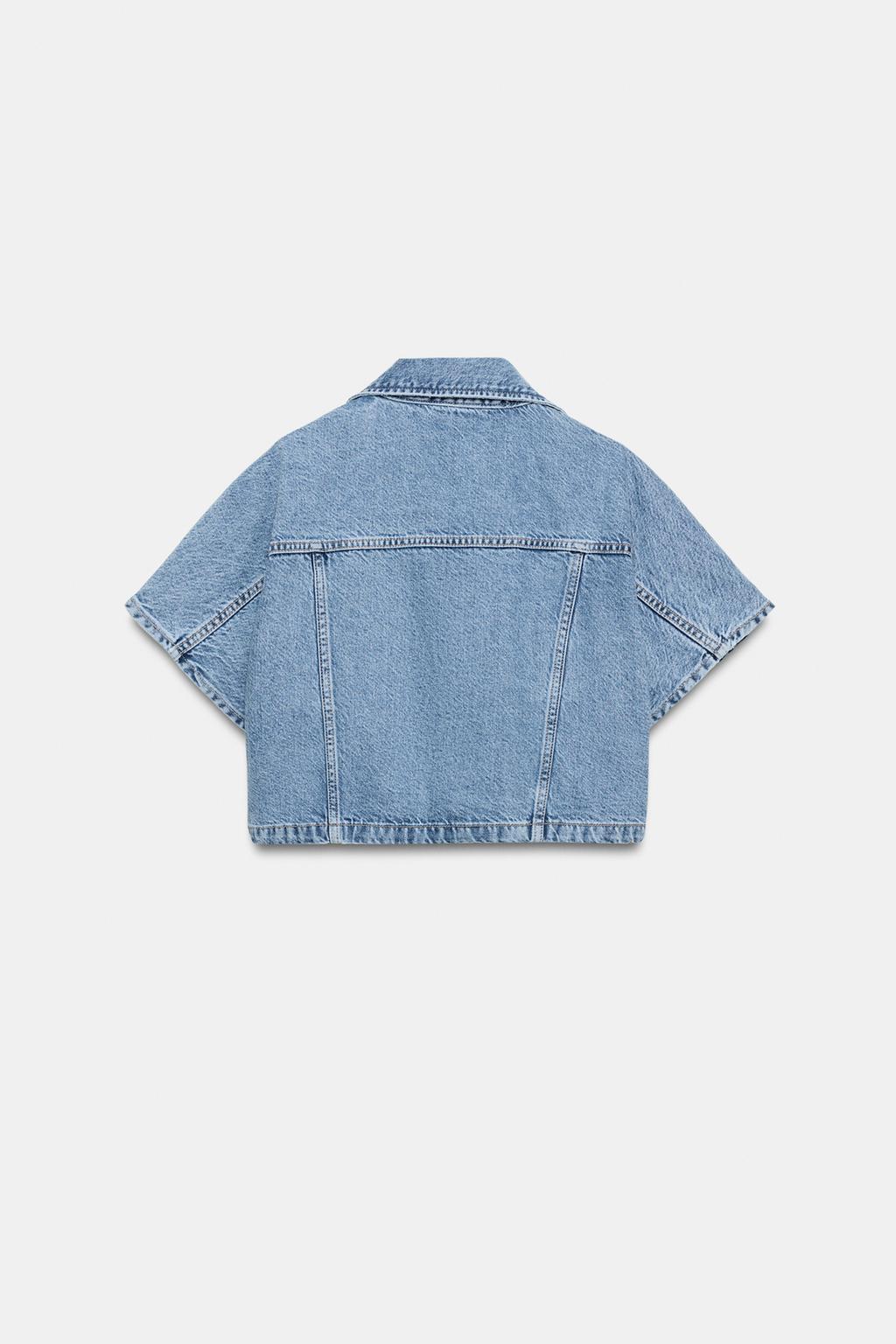 УКОРОЧЕННАЯ ДЖИНСОВАЯ РУБАШКА Z1975