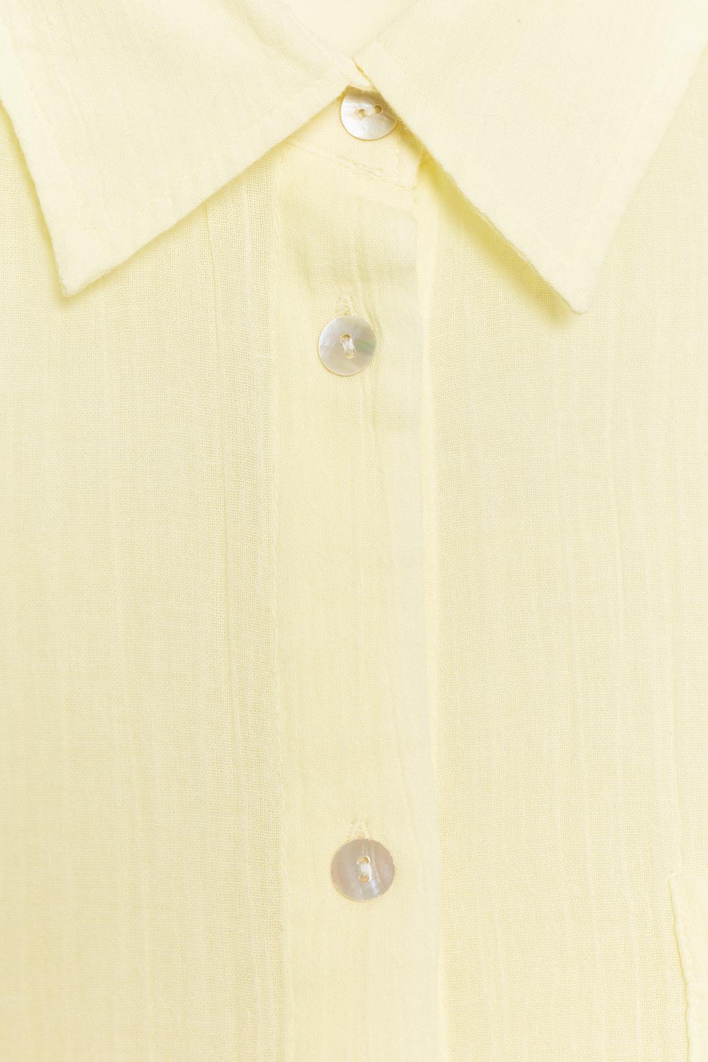 РУБАШКА ОВЕРСАЙЗ ИЗ ГАЗА С КАРМАНОМ