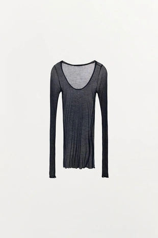 Футболка в рубчик из 100% модала- Заказать в России