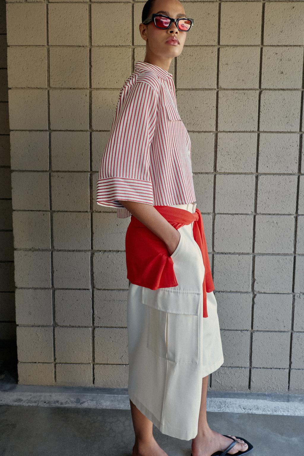 РУБАШКА В ПОЛОСКУ ИЗ ЛЬНА