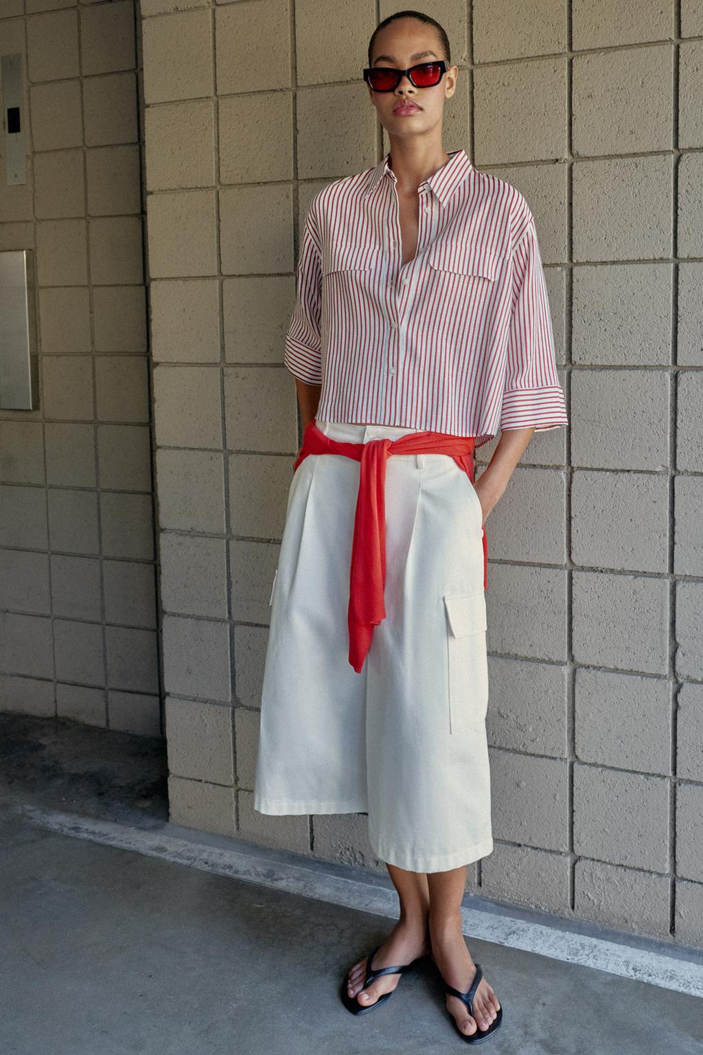 РУБАШКА В ПОЛОСКУ ИЗ ЛЬНА