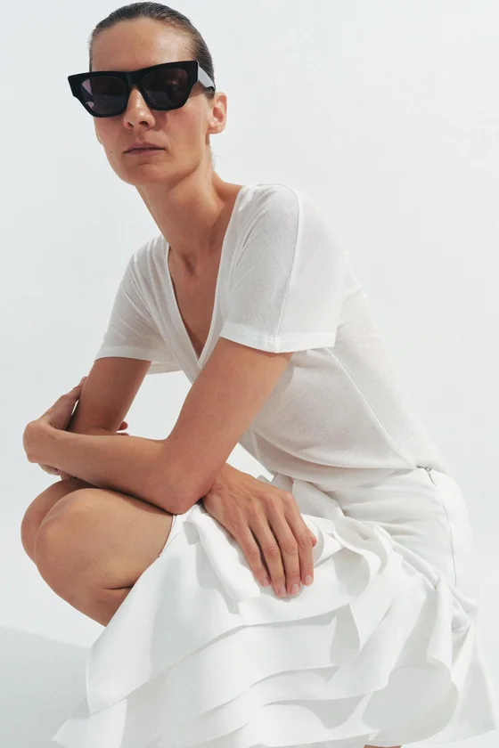 ЮБКА АСИММЕТРИЧНОГО КРОЯ С ВОЛАНАМИ — коллекция Zara «ZW»