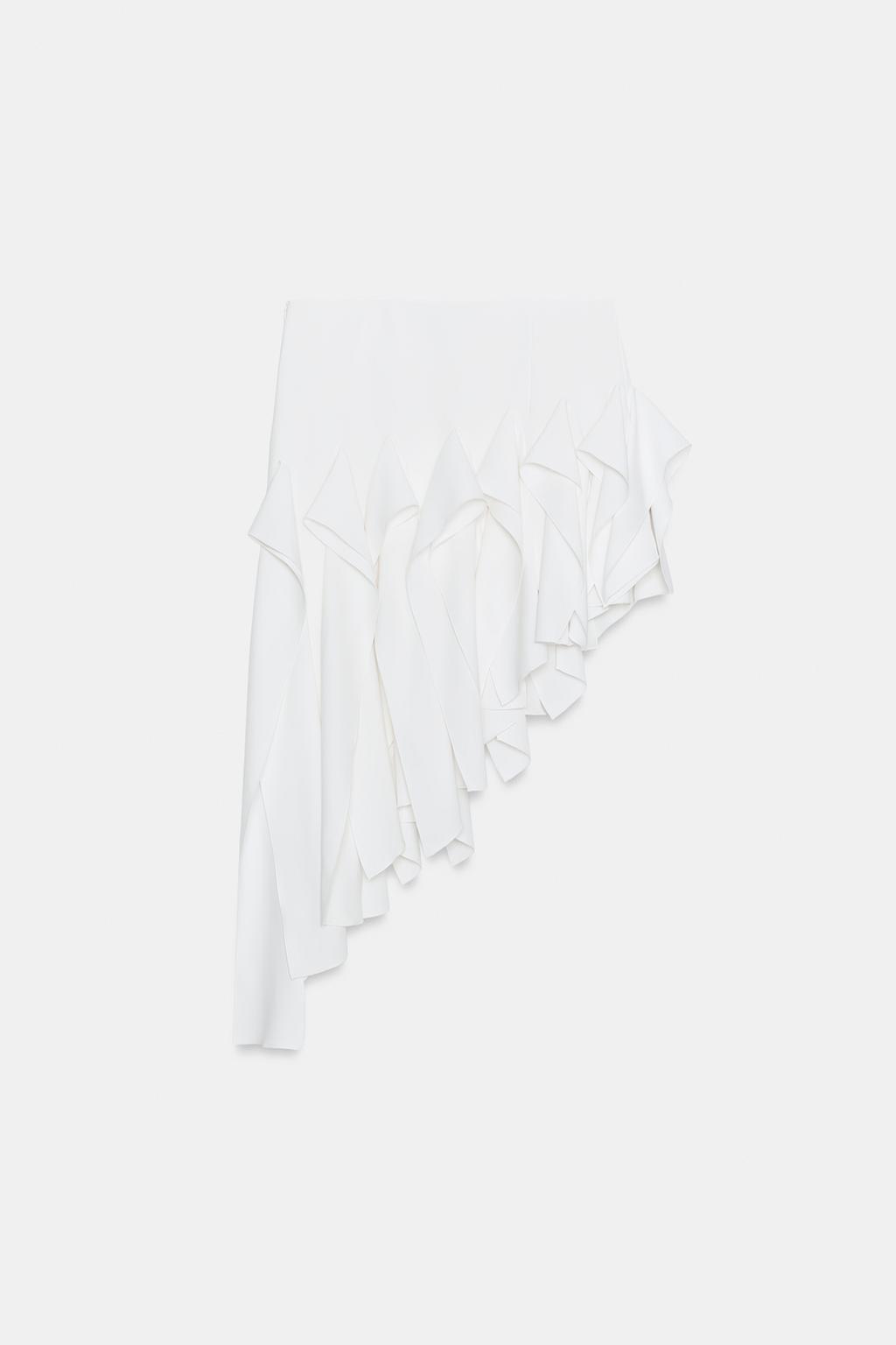 ЮБКА АСИММЕТРИЧНОГО КРОЯ С ВОЛАНАМИ — ZW COLLECTION