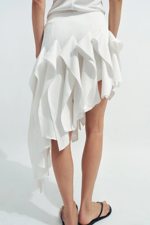 Юбка асимметричного кроя с воланами — Zw Collection- Заказать в России