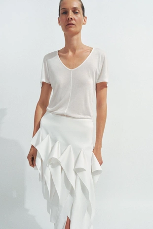 Юбка асимметричного кроя с воланами — Zw Collection- Заказать в России