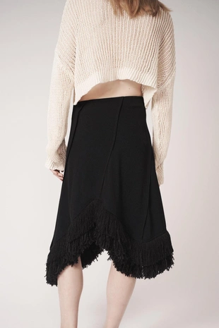Юбка асимметричного кроя с бахромой — The Item- Заказать в России