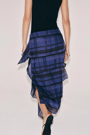 Юбка миди в клетку — Zw Collection- Заказать в России