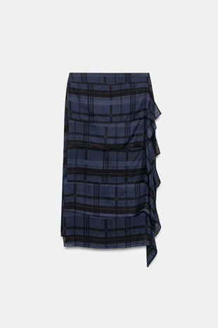 Юбка миди в клетку — Zw Collection- Заказать в России