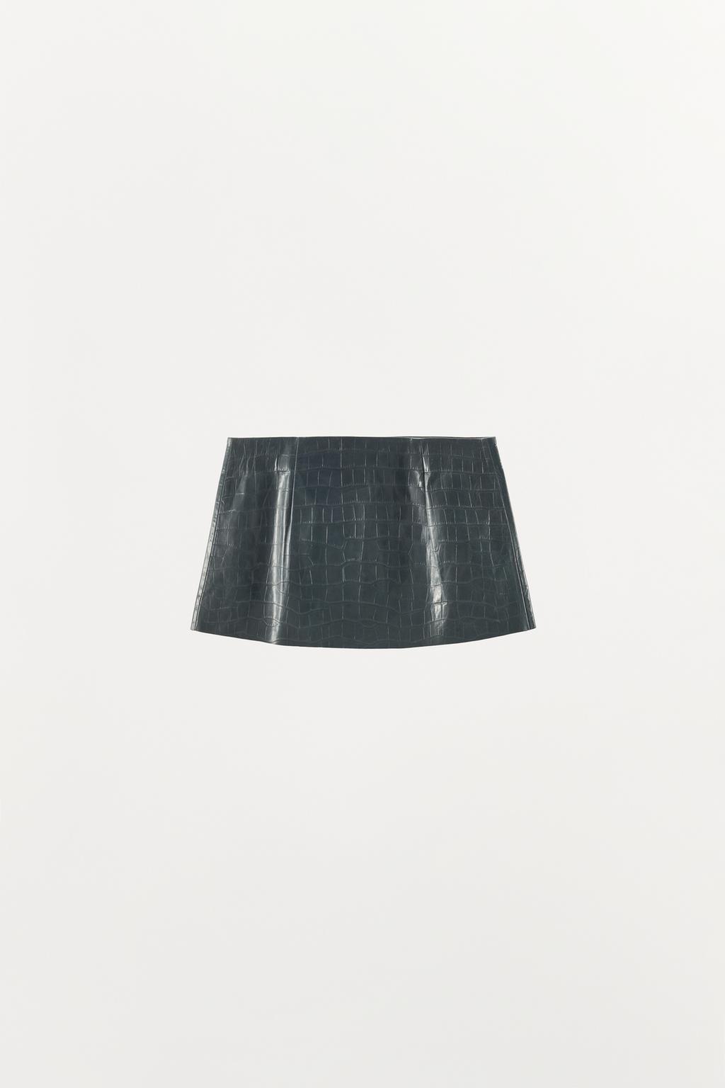 ЮБКА-РЕМЕНЬ ИЗ 100% НАТУРАЛЬНОЙ КОЖИ С ТИСНЕНИЕМ