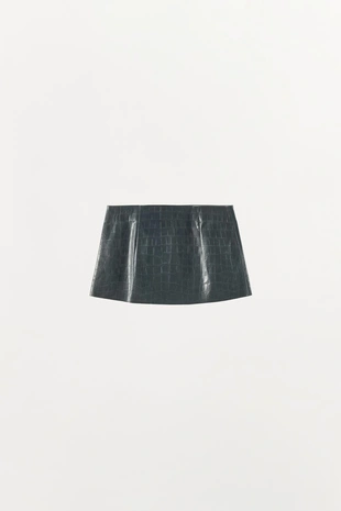 Юбка-ремень из 100% натуральной кожи с тиснением- Заказать в России