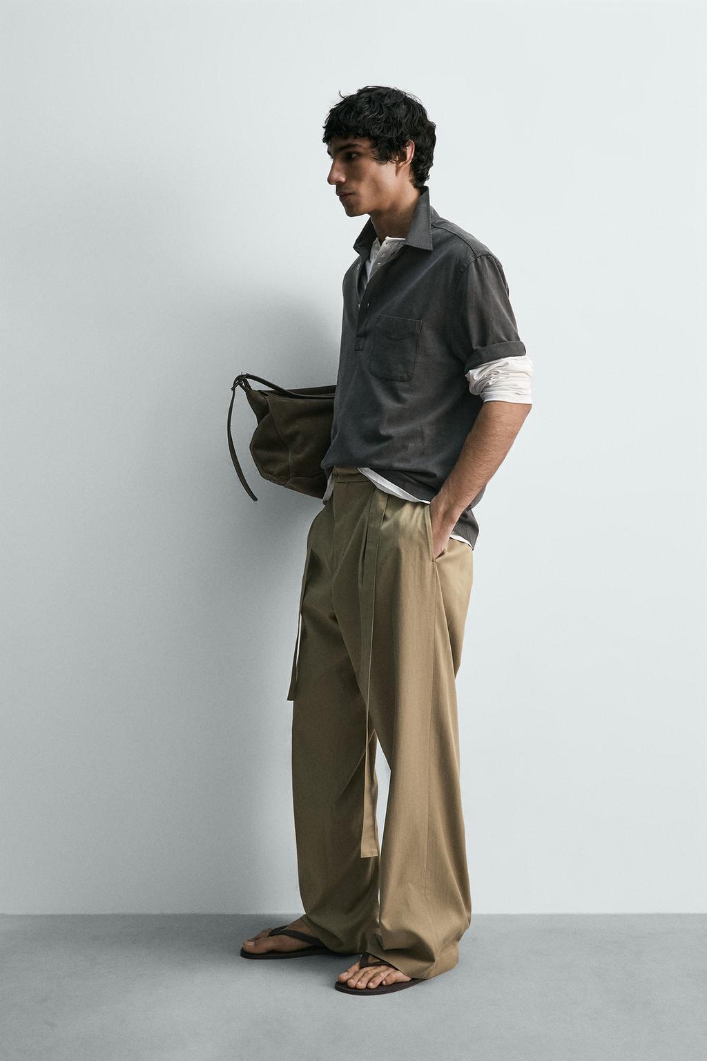 РУБАШКА ПОЛО ИЗ СТРУЯЩЕЙСЯ ТКАНИ