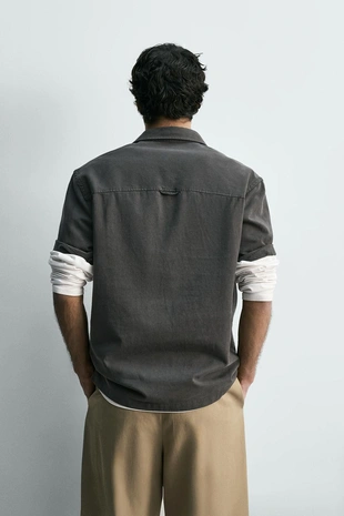 Рубашка поло из струящейся ткани- Заказать в России