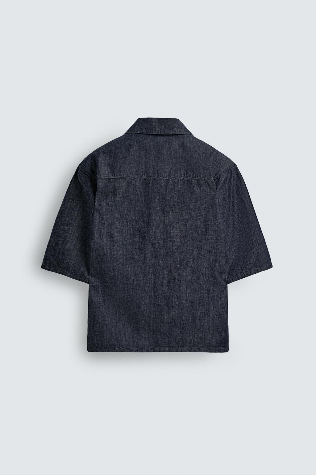 ДЖИНСОВАЯ РУБАШКА ПОЛО СВОБОДНОГО КРОЯ