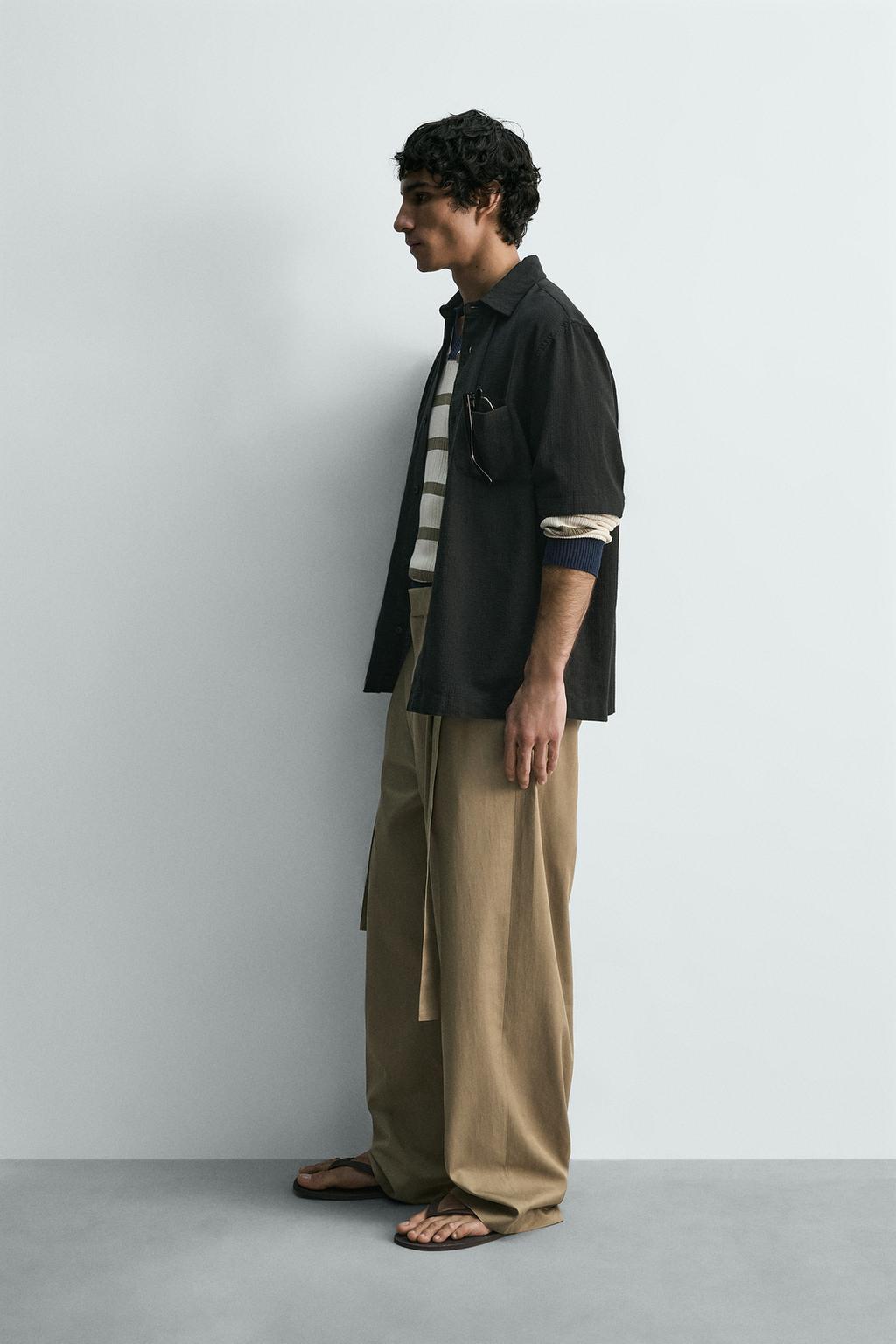 РУБАШКА В КЛЕТКУ ИЗ РЕЛЬЕФНОЙ ТКАНИ