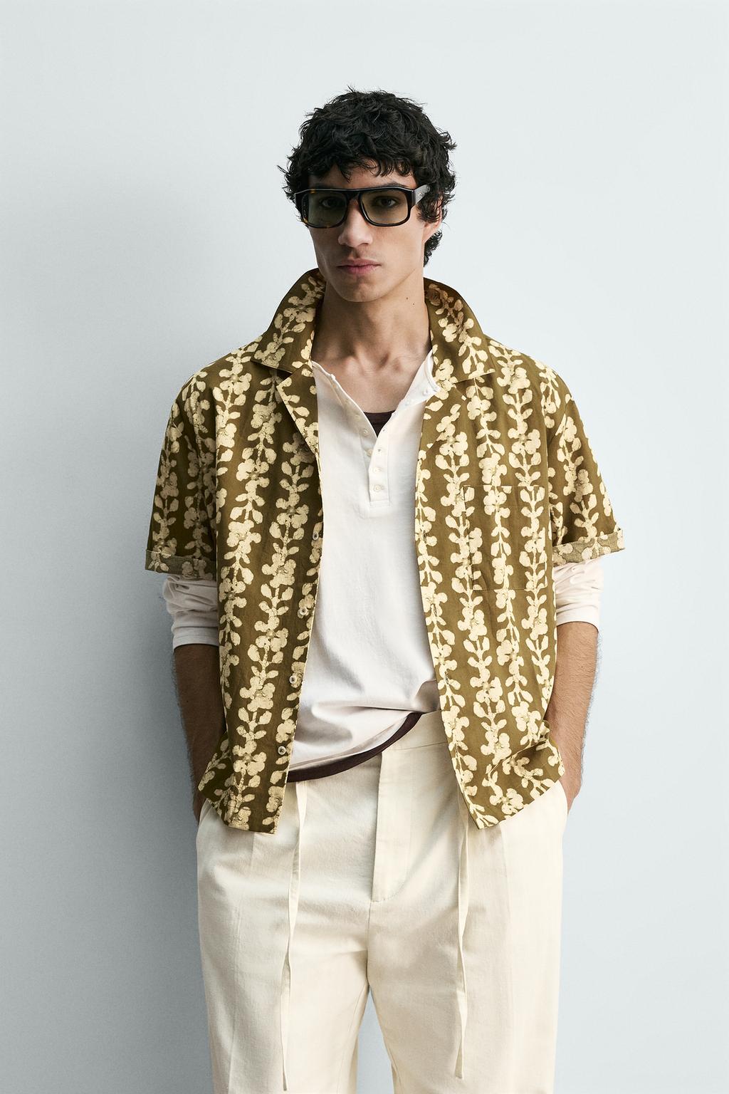 РУБАШКА С ГЕОМЕТРИЧЕСКИМ ПРИНТОМ