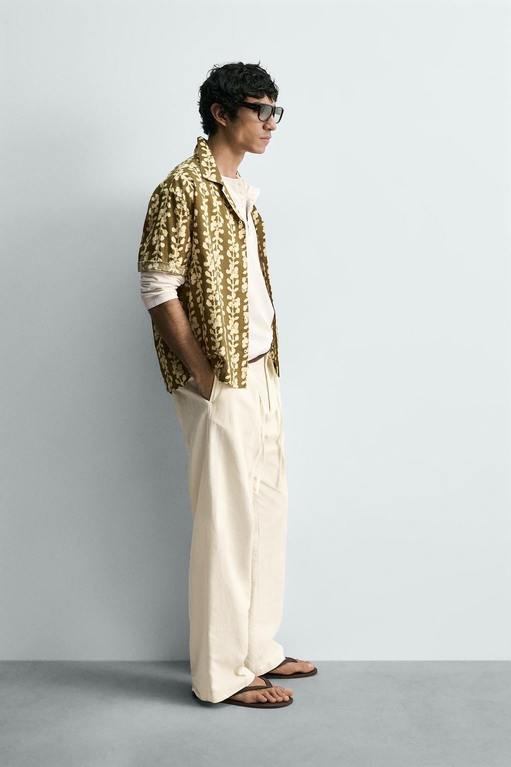 РУБАШКА С ГЕОМЕТРИЧЕСКИМ ПРИНТОМ