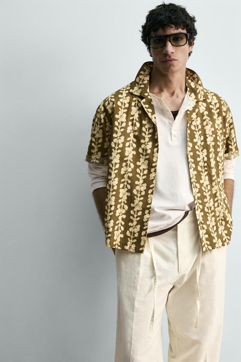 РУБАШКА С ГЕОМЕТРИЧЕСКИМ ПРИНТОМ