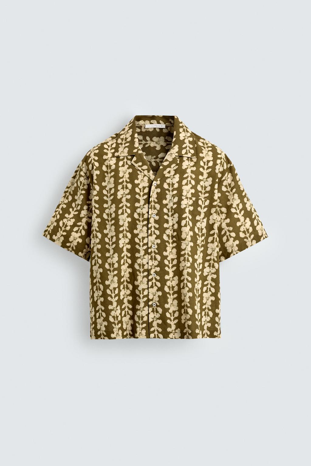 РУБАШКА С ГЕОМЕТРИЧЕСКИМ ПРИНТОМ