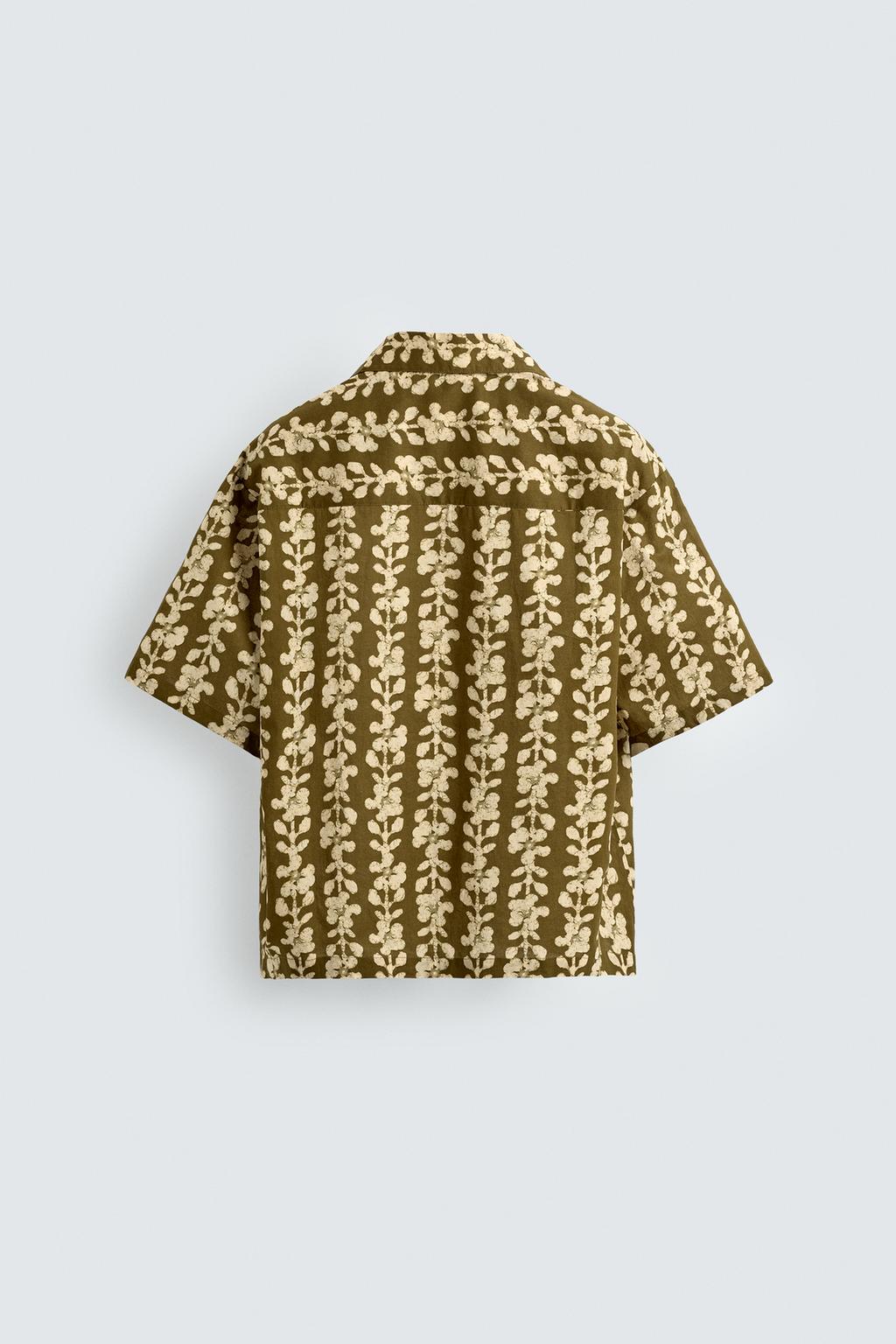 РУБАШКА С ГЕОМЕТРИЧЕСКИМ ПРИНТОМ