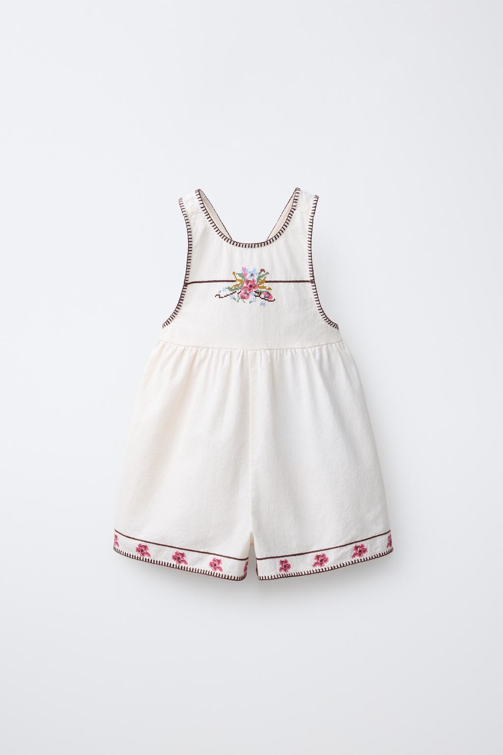КОРОТКИЙ КОМБИНЕЗОН С ВЫШИВКОЙ КРЕСТИКОМ