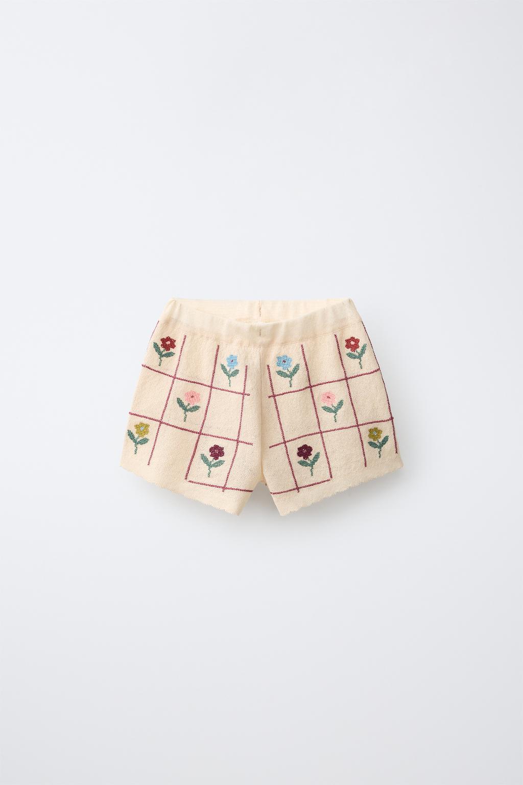 ТРИКОТАЖНЫЕ ШОРТЫ С ЦВЕТОЧНЫМ ПРИНТОМ