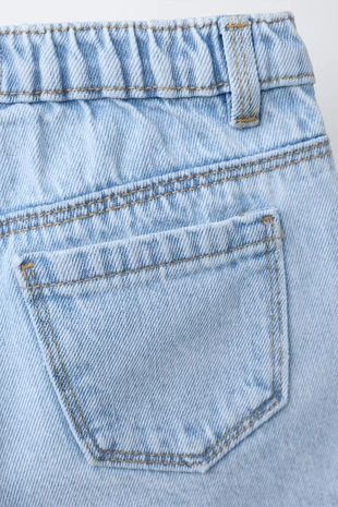 Джинсовые шорты Mom Fit с цветочным кружевом кроше- Заказать в России