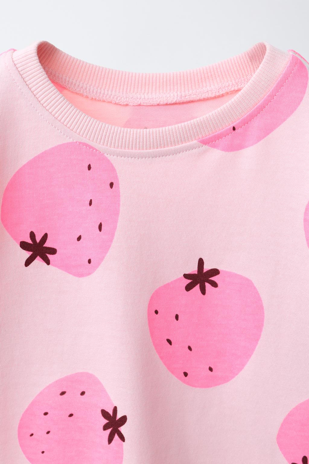 КОМПЛЕКТ ИЗ ФУТБОЛКИ И ШОРТОВ С ПРИНТОМ «КЛУБНИКА»