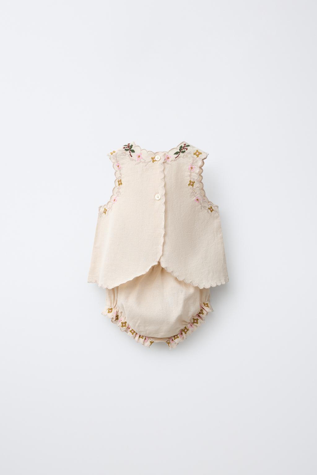 КОМПЛЕКТ ИЗ РУБАШКИ И ТРУСОВ С ВЫШИВКОЙ