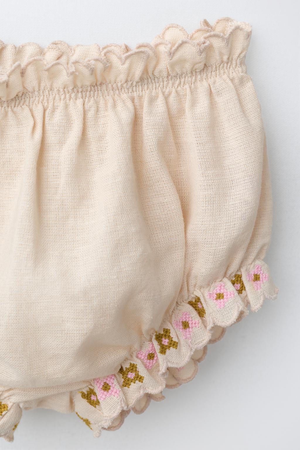 КОМПЛЕКТ ИЗ РУБАШКИ И ТРУСОВ С ВЫШИВКОЙ