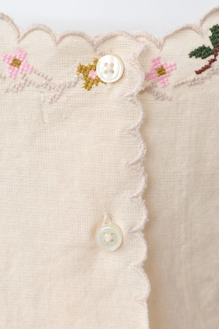 Комплект из рубашки и трусов с вышивкой- Заказать в России