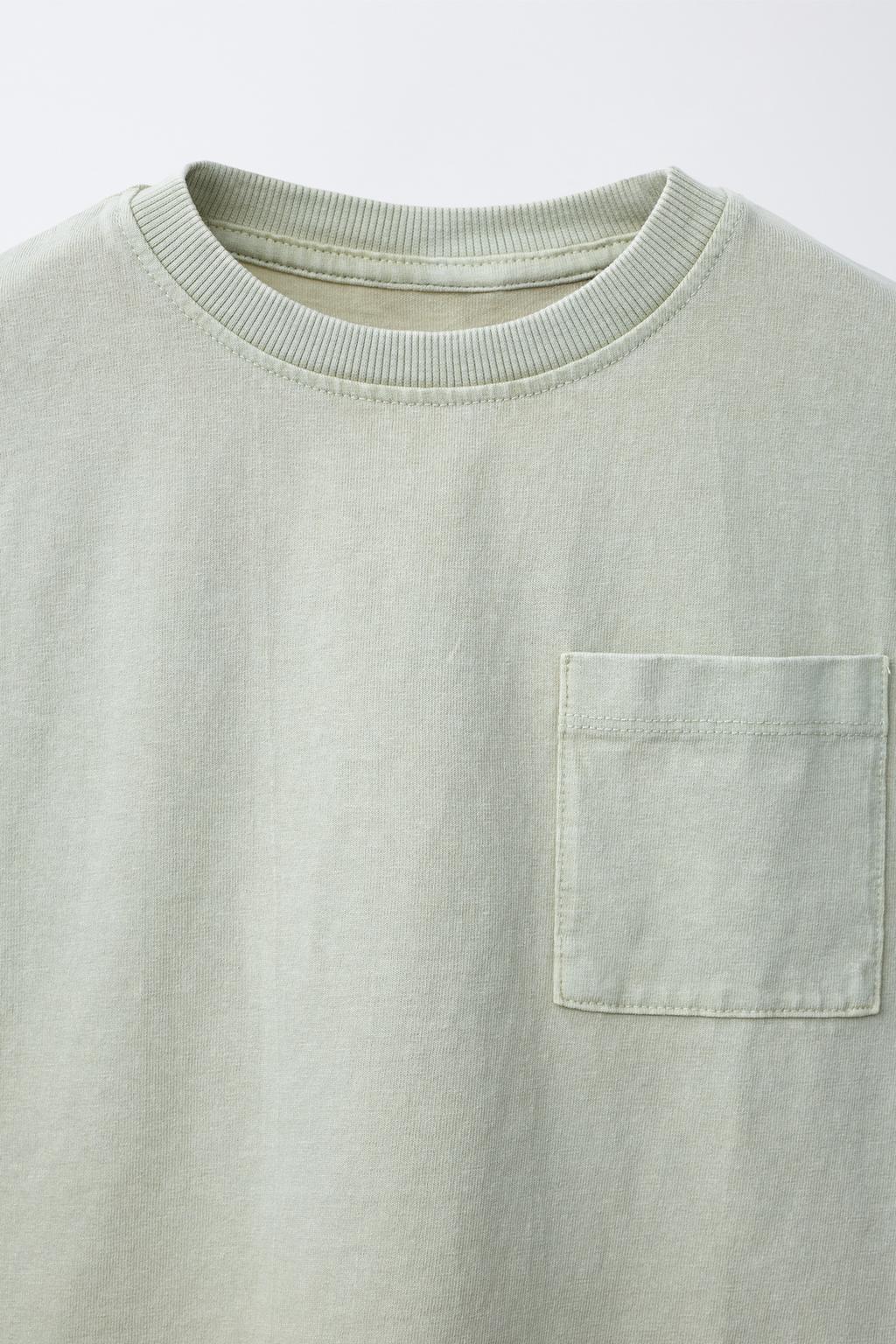 ФУТБОЛКА КРАШЕНАЯ С КАРМАНОМ